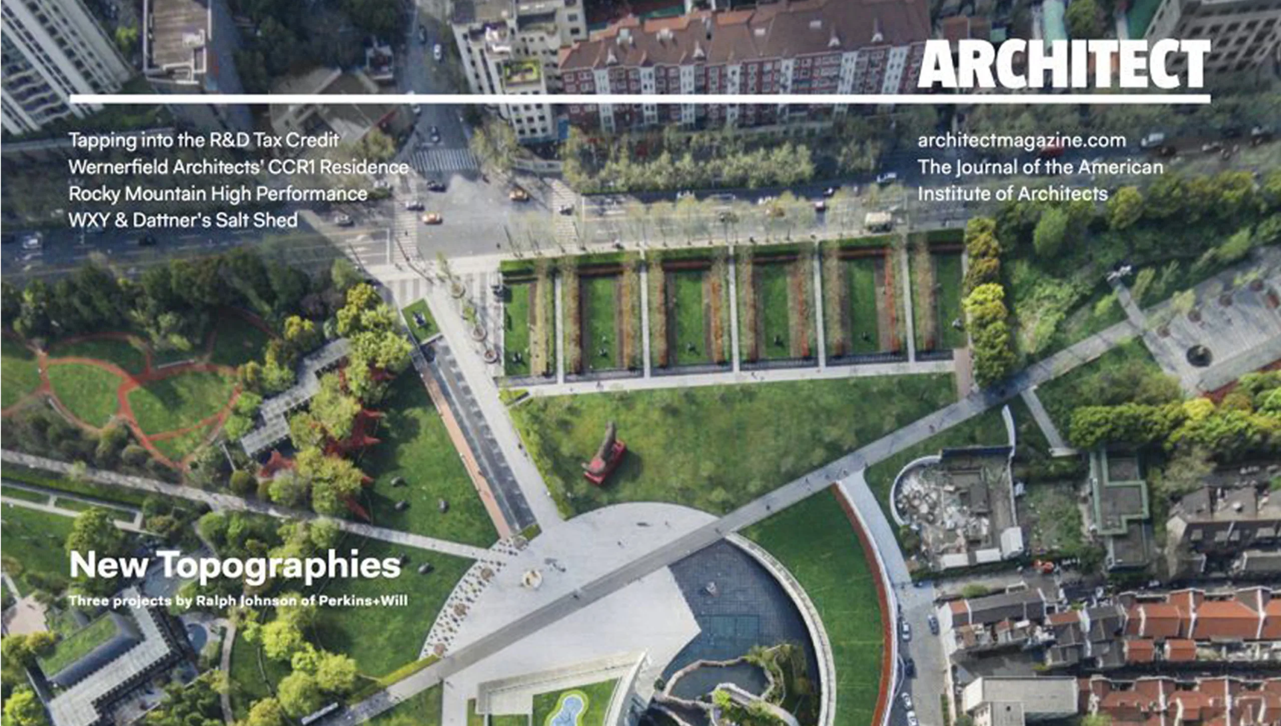 The cover of the magazine architecture.