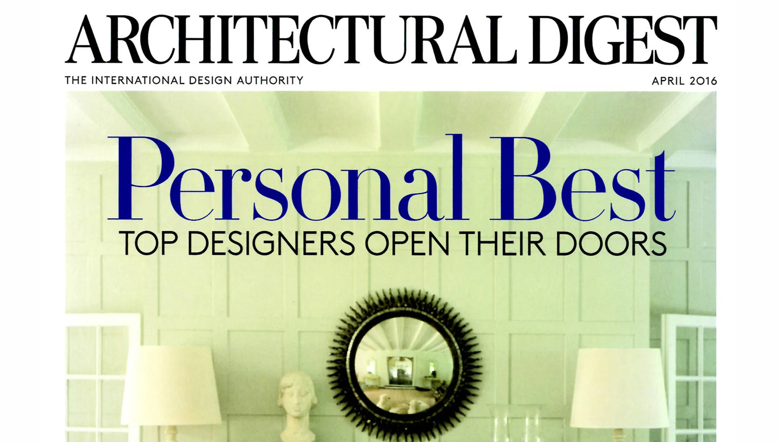 The cover of architectural digest.